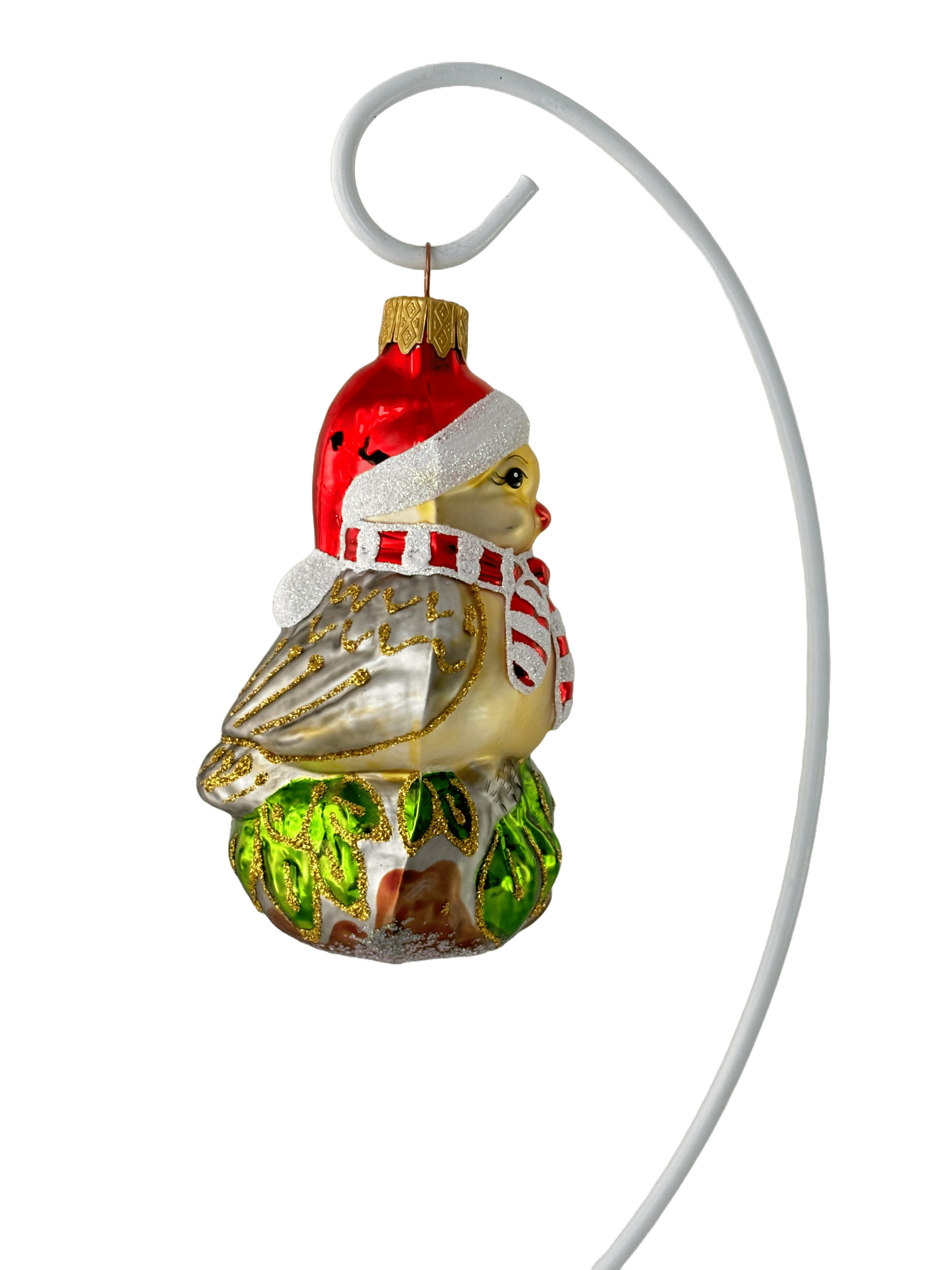 Елочная игрушка Птичка в шапке