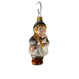 Елочная игрушка Девочка с косой