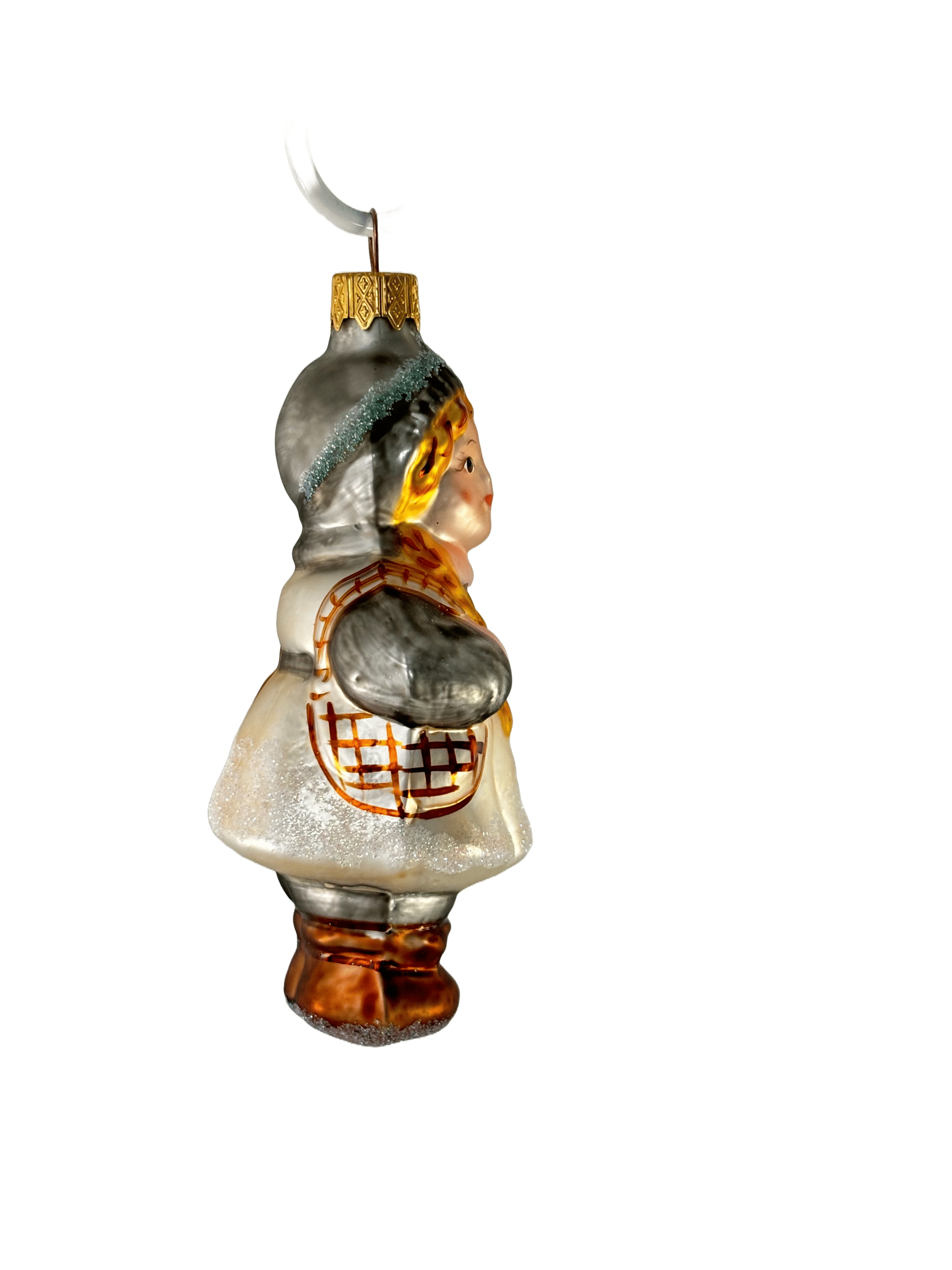 Елочная игрушка Девочка с косой