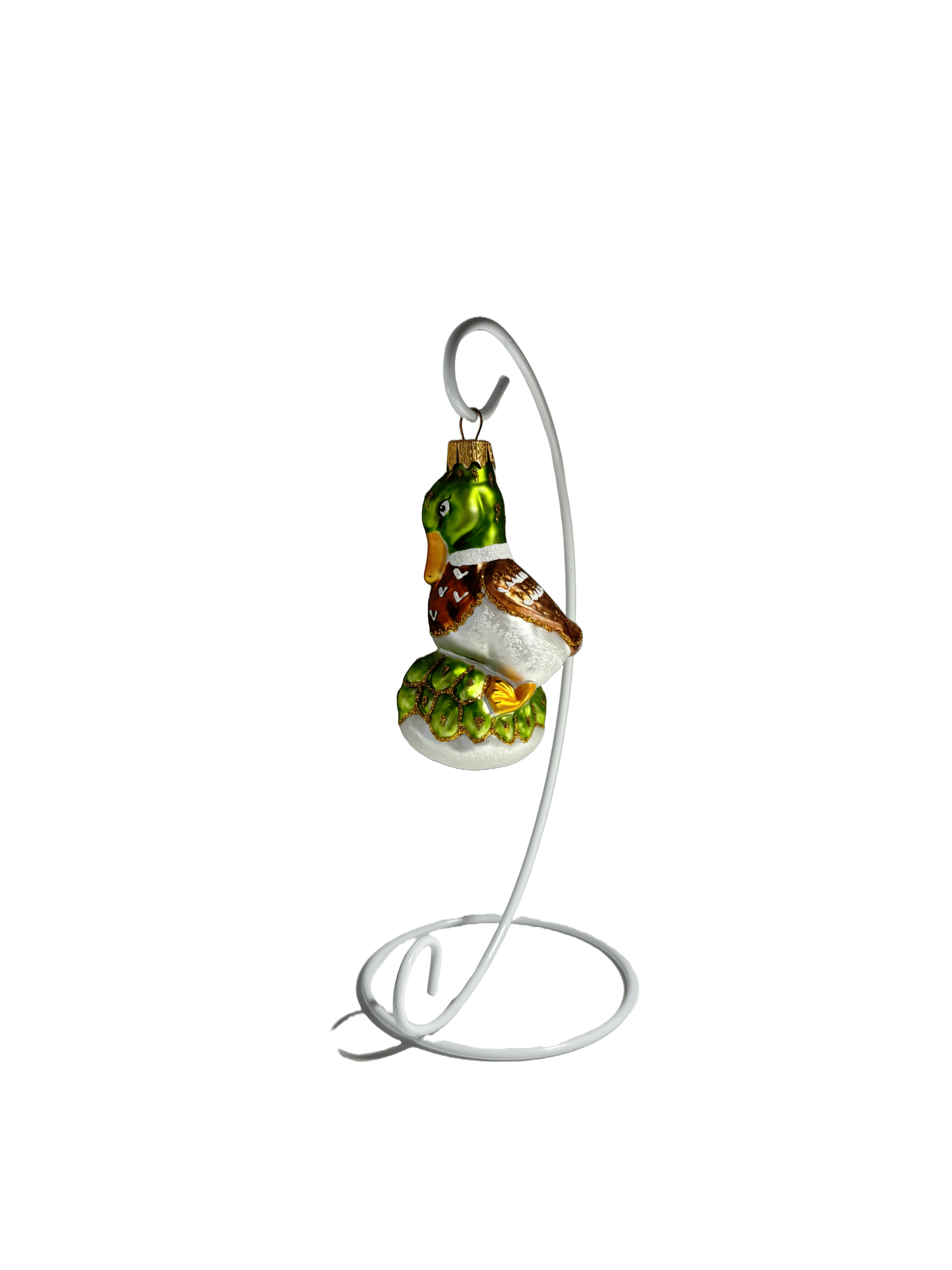 Елочная игрушка Утка на камне