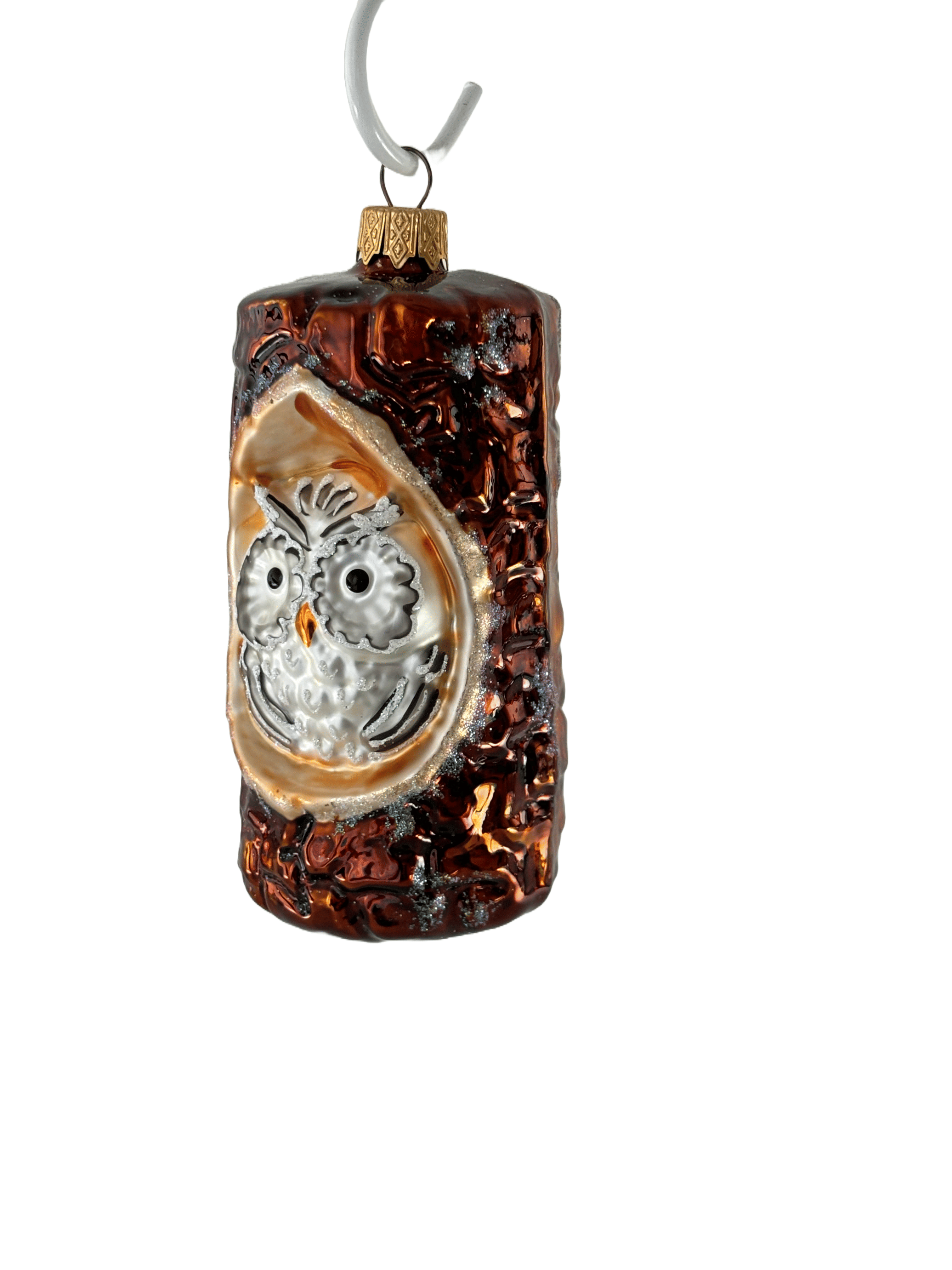 Елочная игрушка Сова в дупле