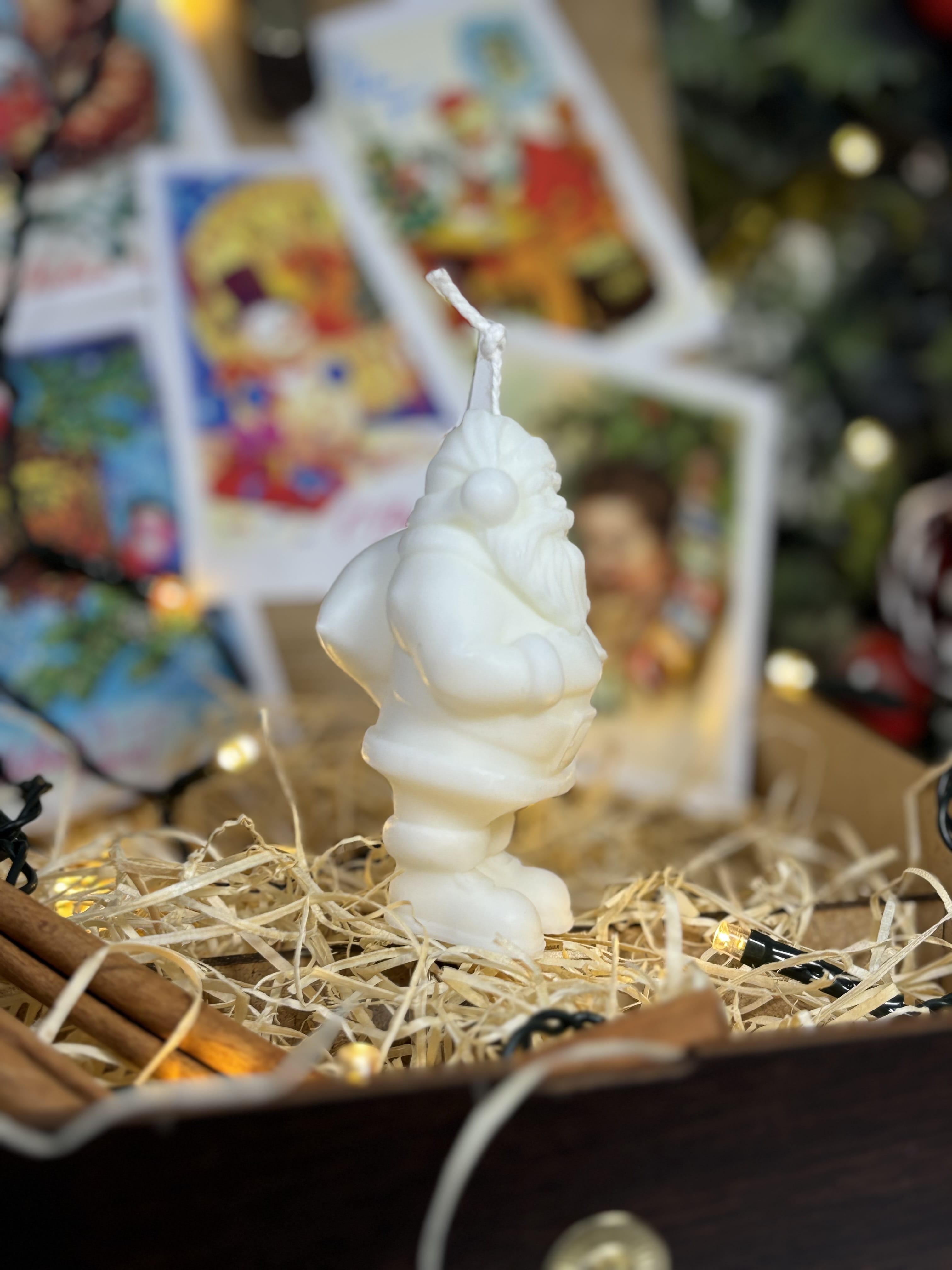 Свеча новогодняя Санта Клаус