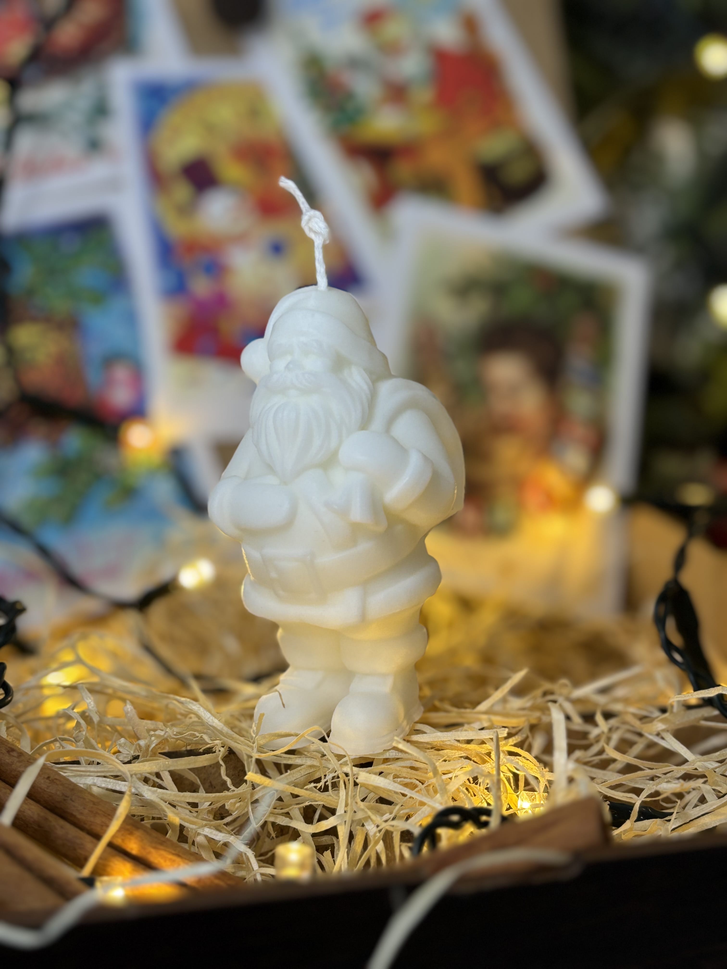 Свеча новогодняя Санта Клаус