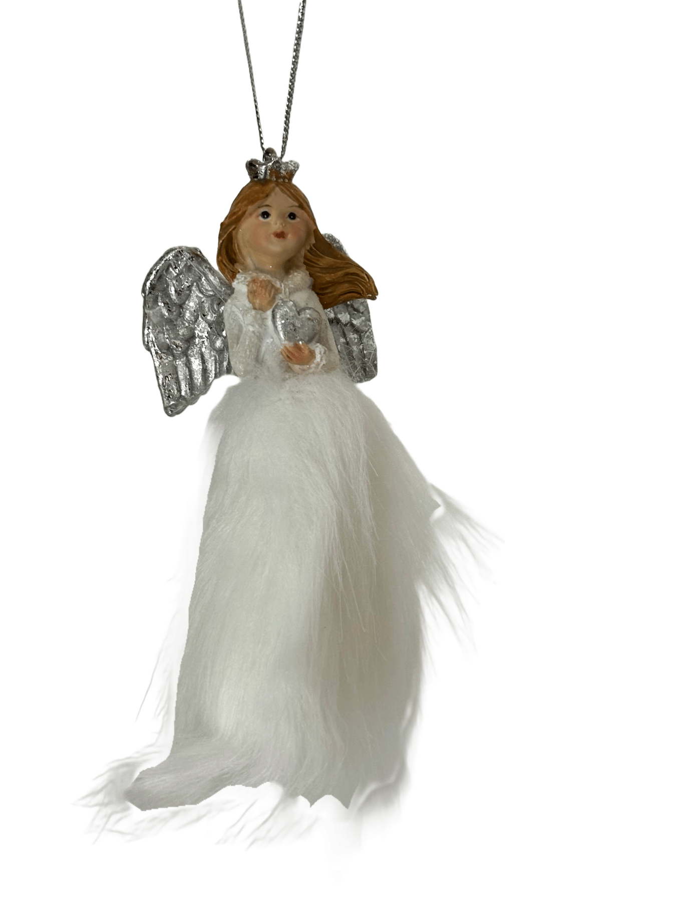 Новогоднее украшение Девушка ангел с сердцем