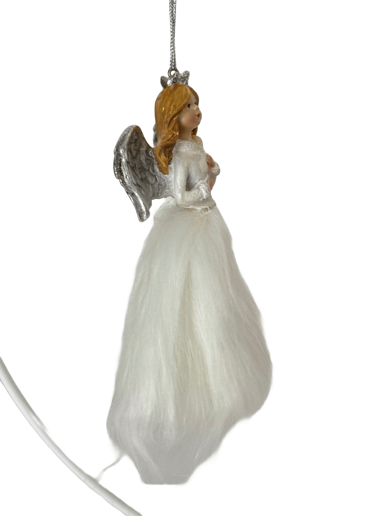 Новогоднее украшение Девушка ангел с сердцем