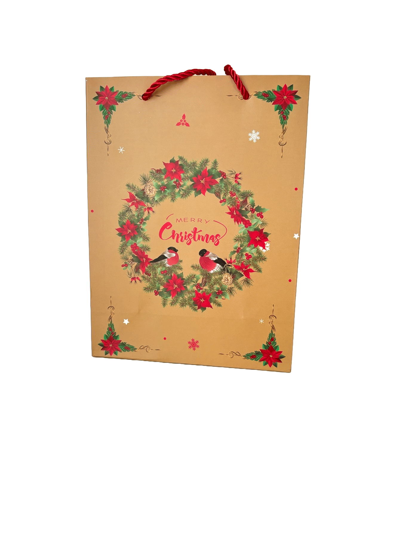 Пакет подарочный Снегири