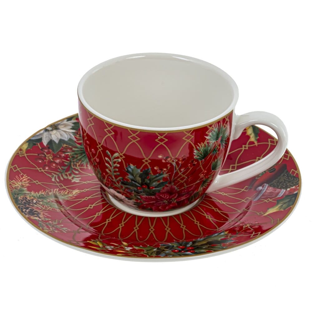 Чашка с блюдцем "Рождественский вальс"