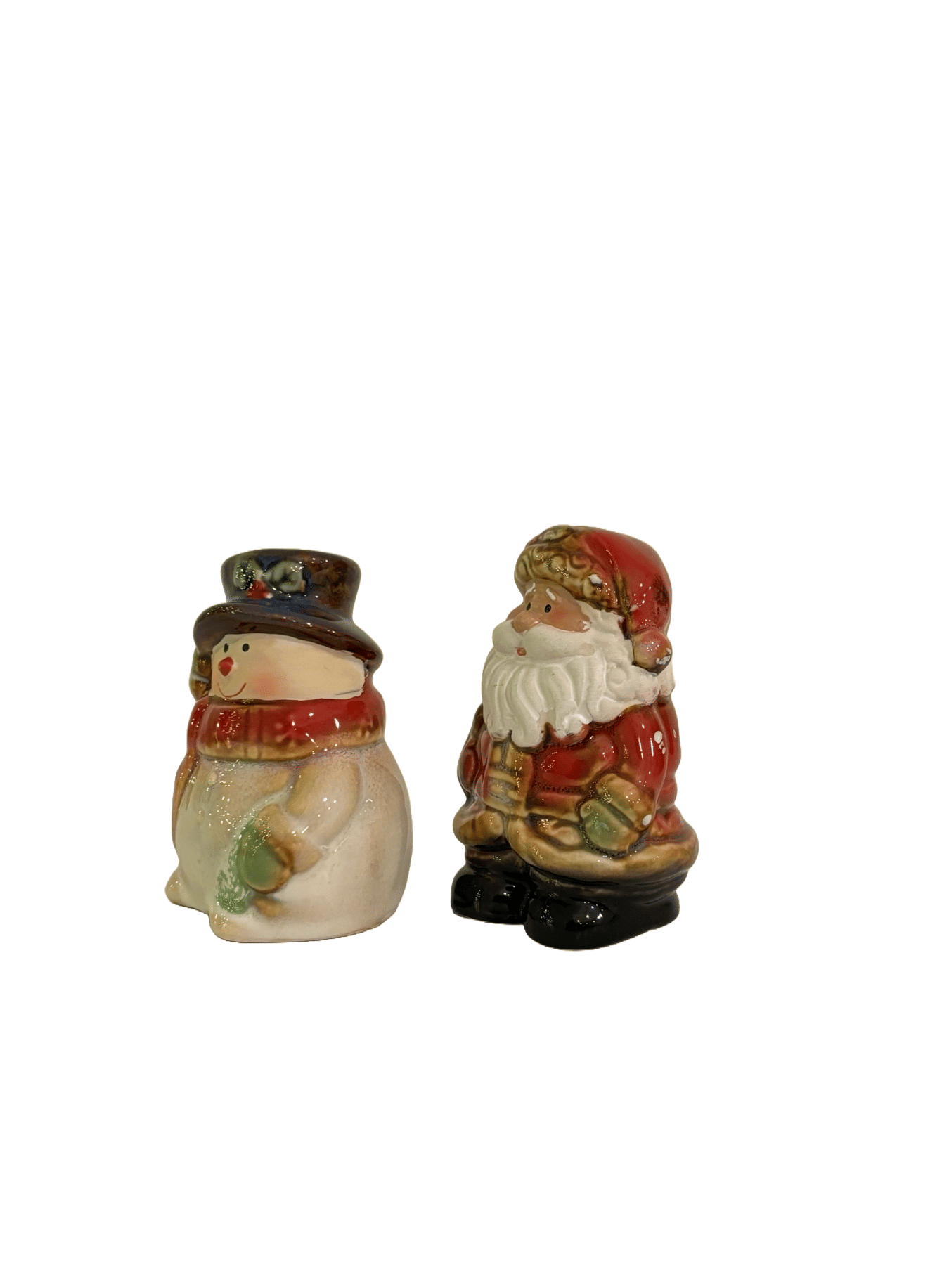 Набор солонка и перечница "Санта и Снеговик"