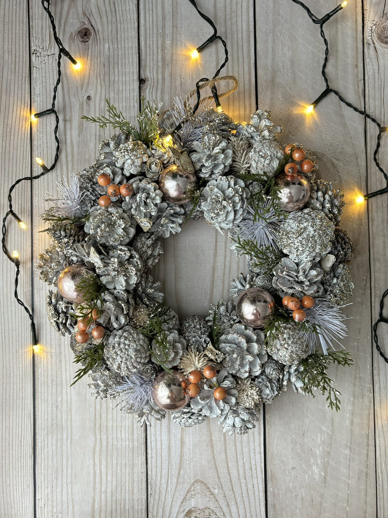 Рождественский венок Морозный день