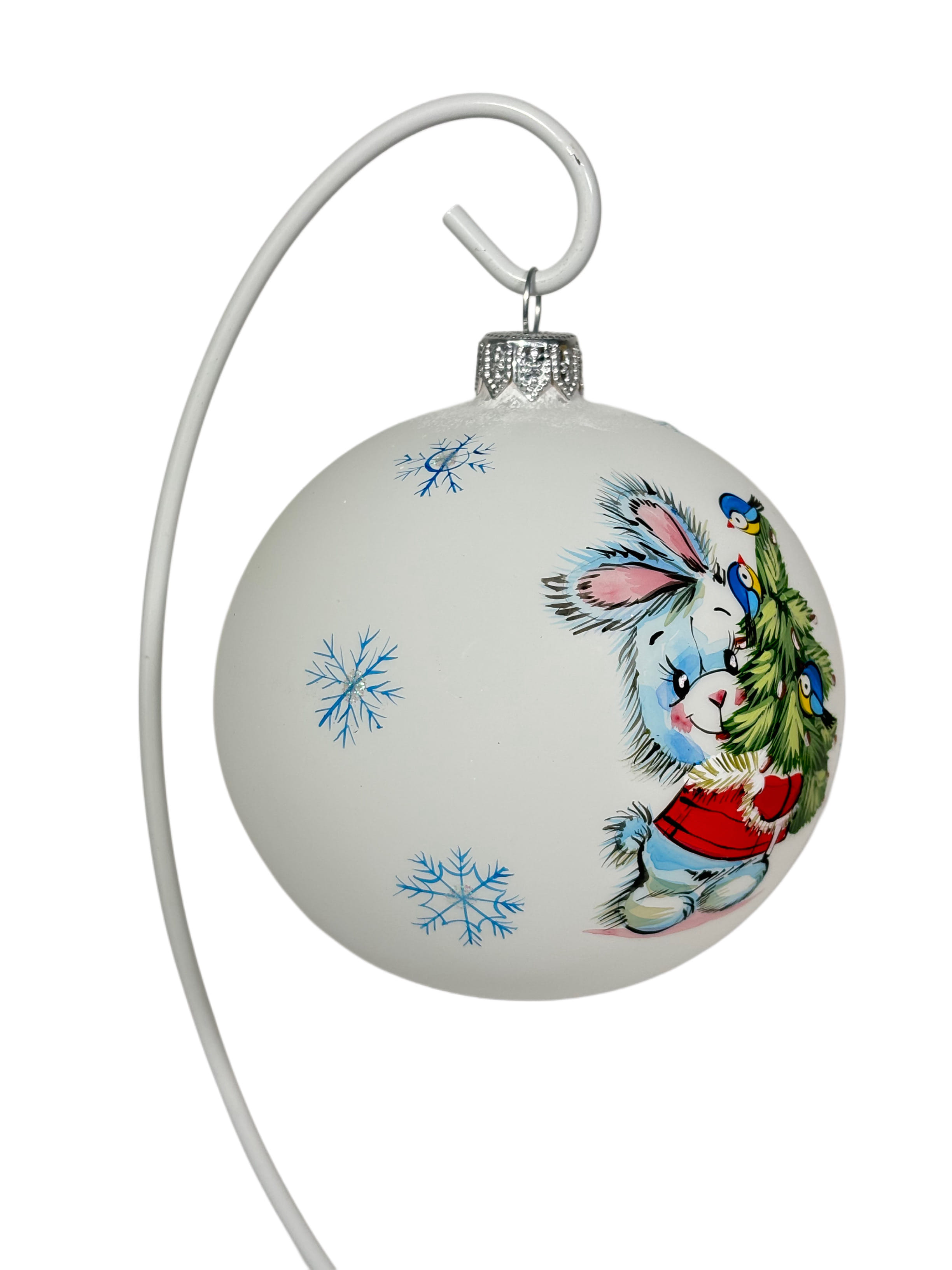 Елочная игрушка Зайка с ёлочкой