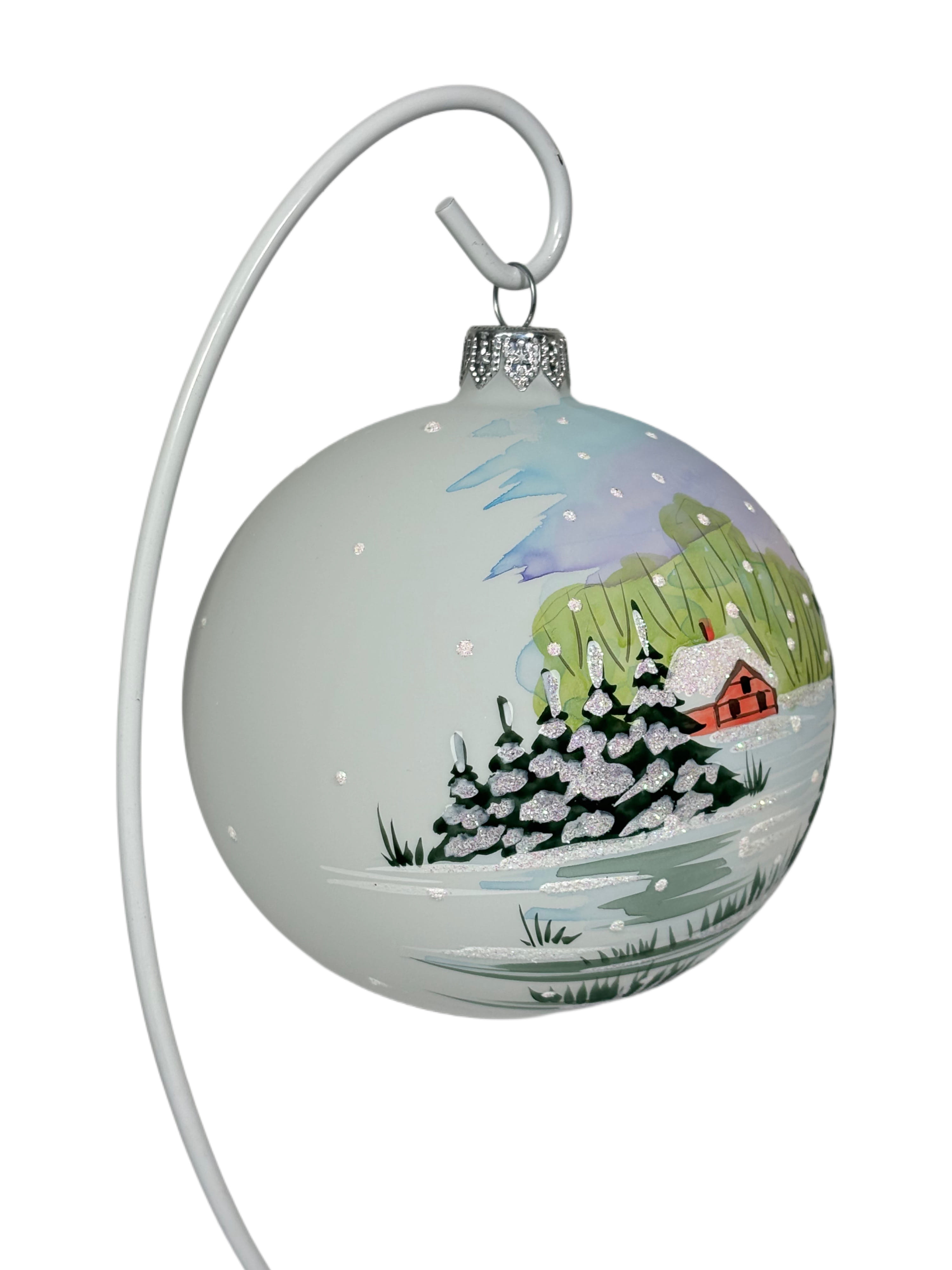 Елочная игрушка Домик на опушке