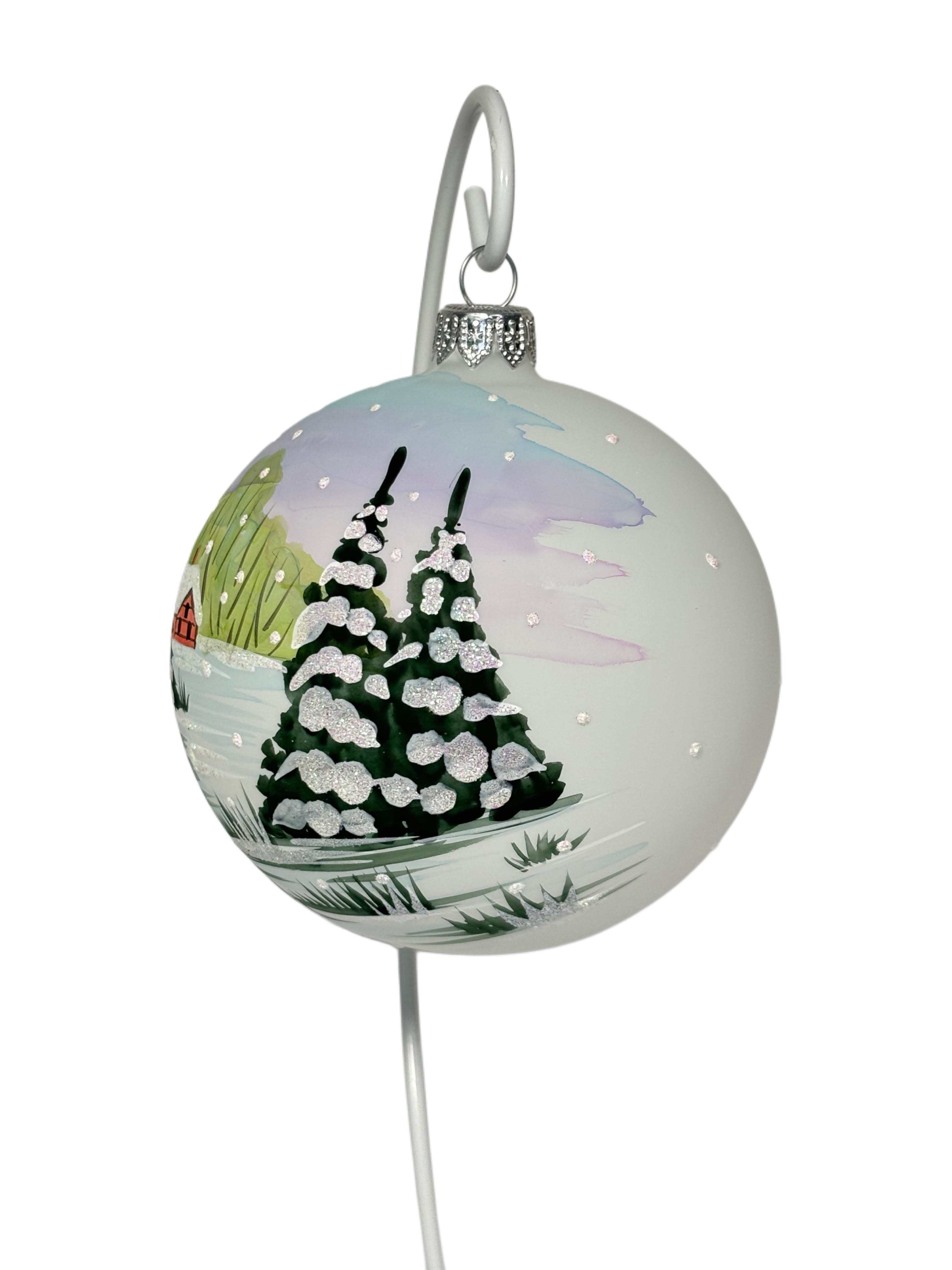 Елочная игрушка Домик на опушке