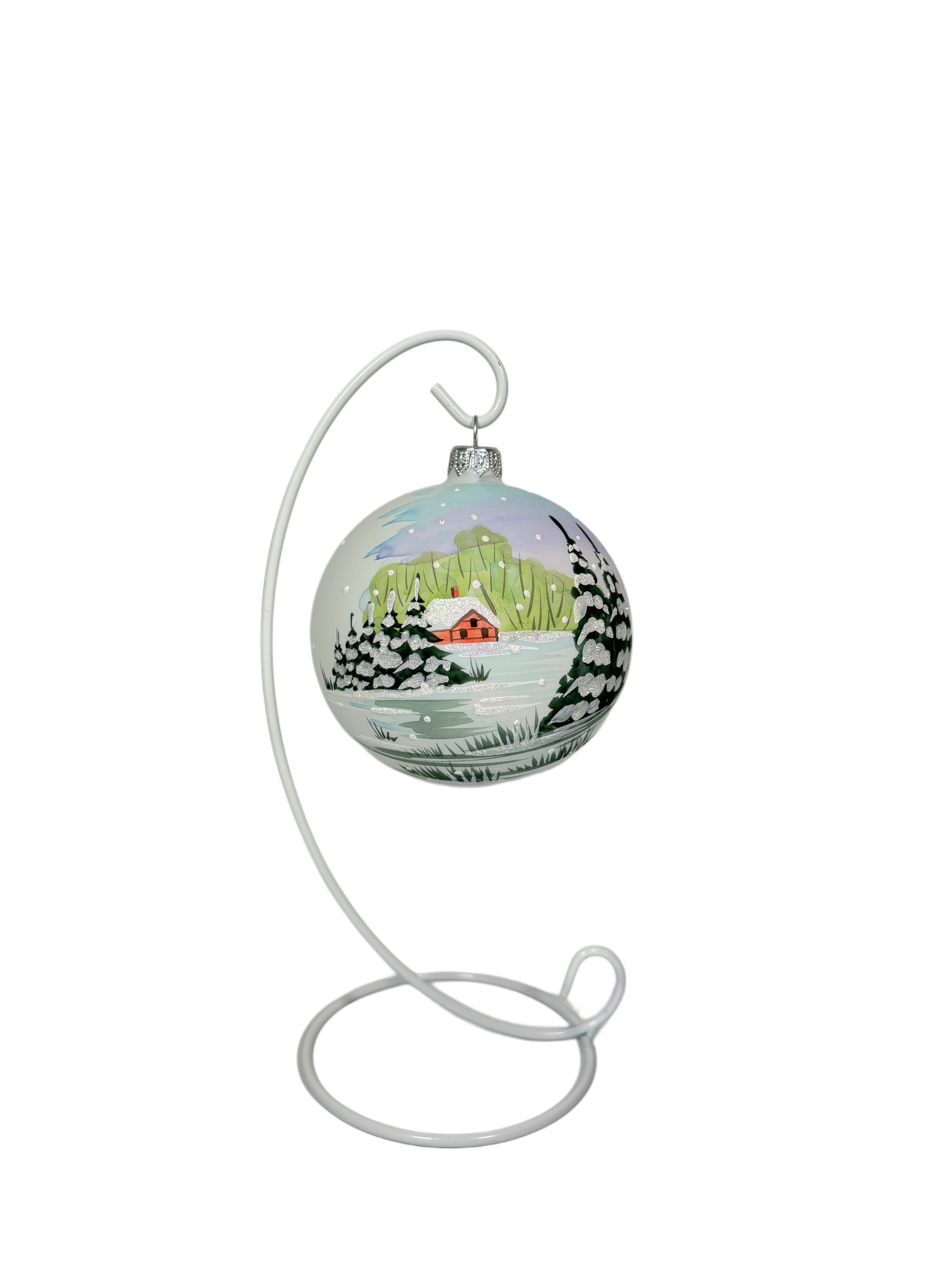 Елочная игрушка Домик на опушке