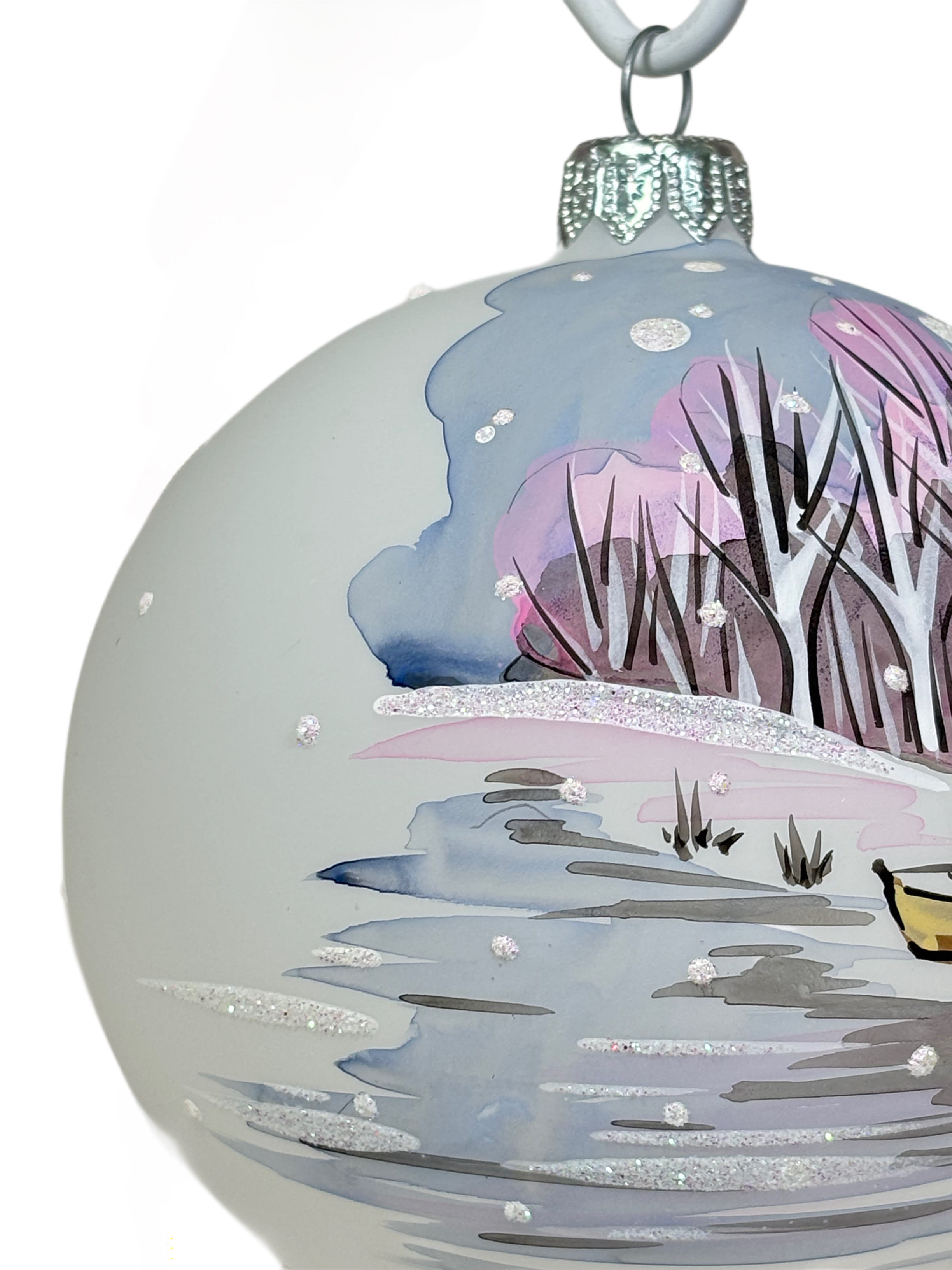 Елочная игрушка Замерзшая лодка