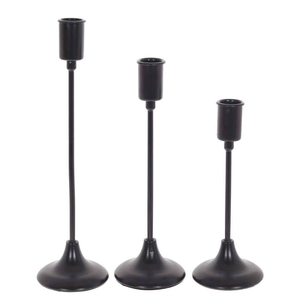 Подсвечник черный 19 см