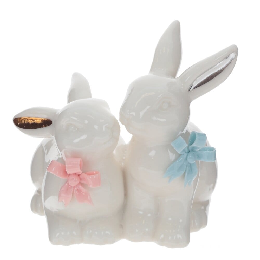 Фигурка из фарфора Кролики
