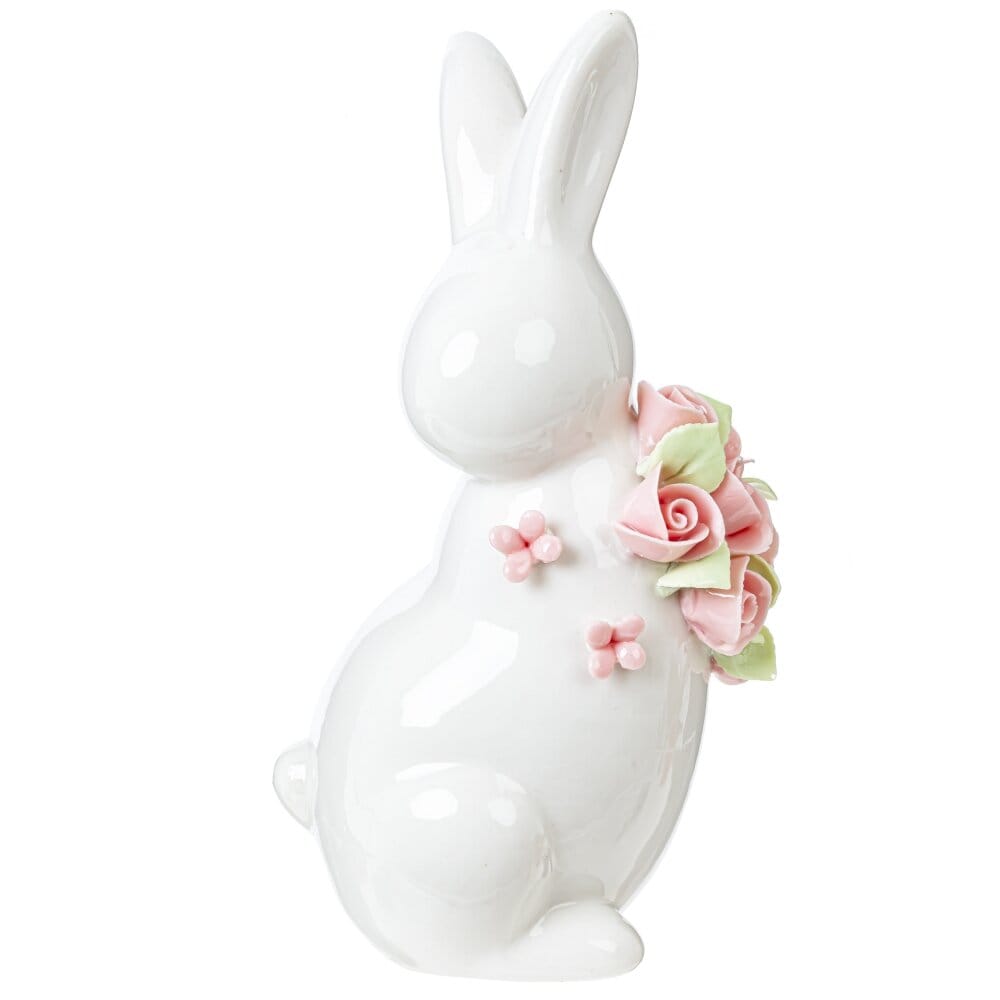 Фарфоровая фигурка Кролик с розами