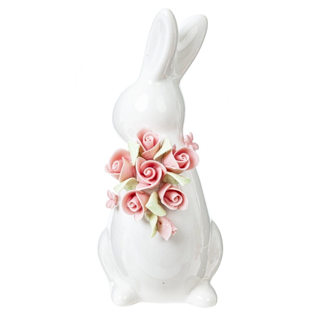 Фарфоровая фигурка Кролик с розами