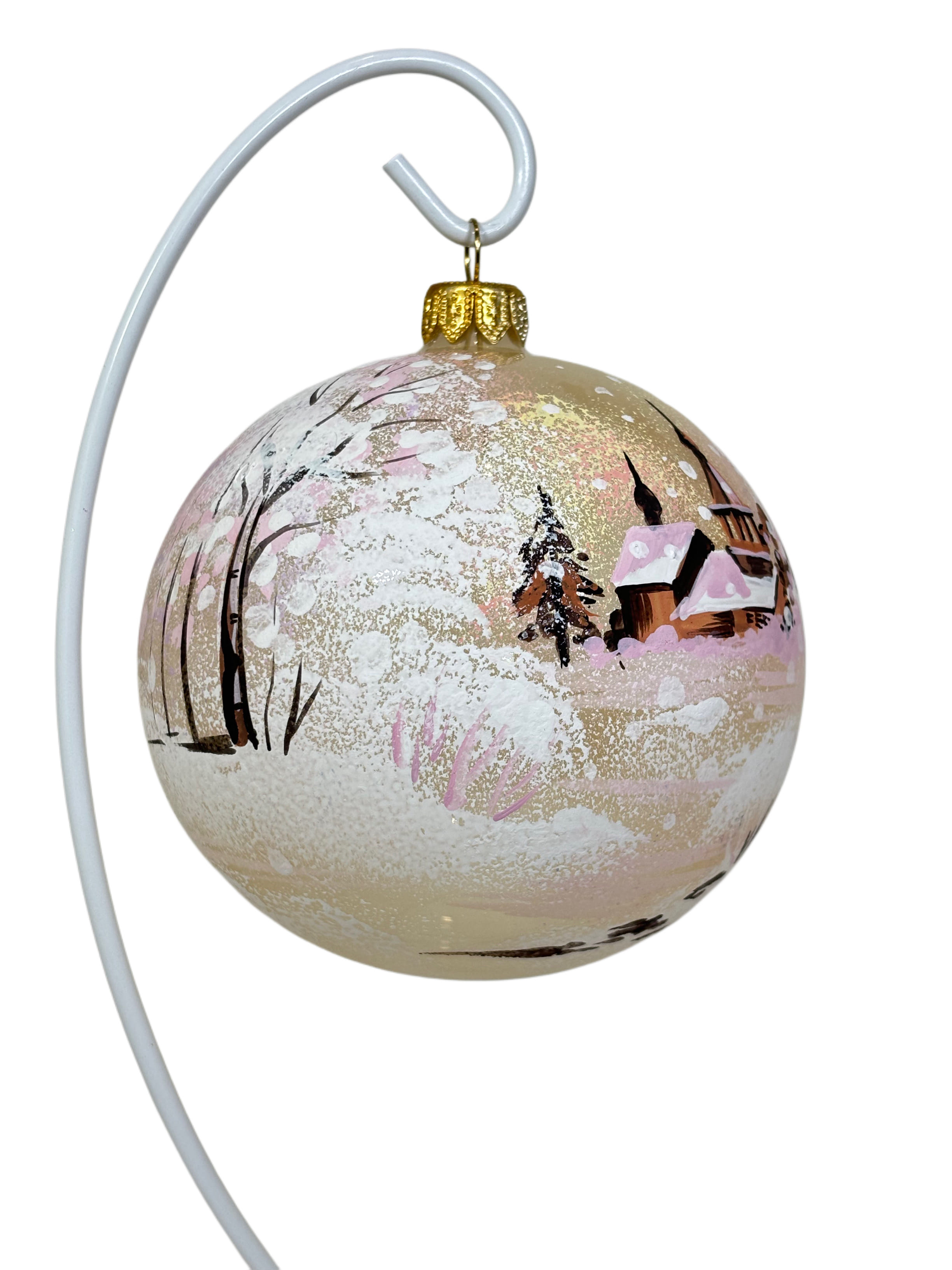 Елочная игрушка Часовня у леса