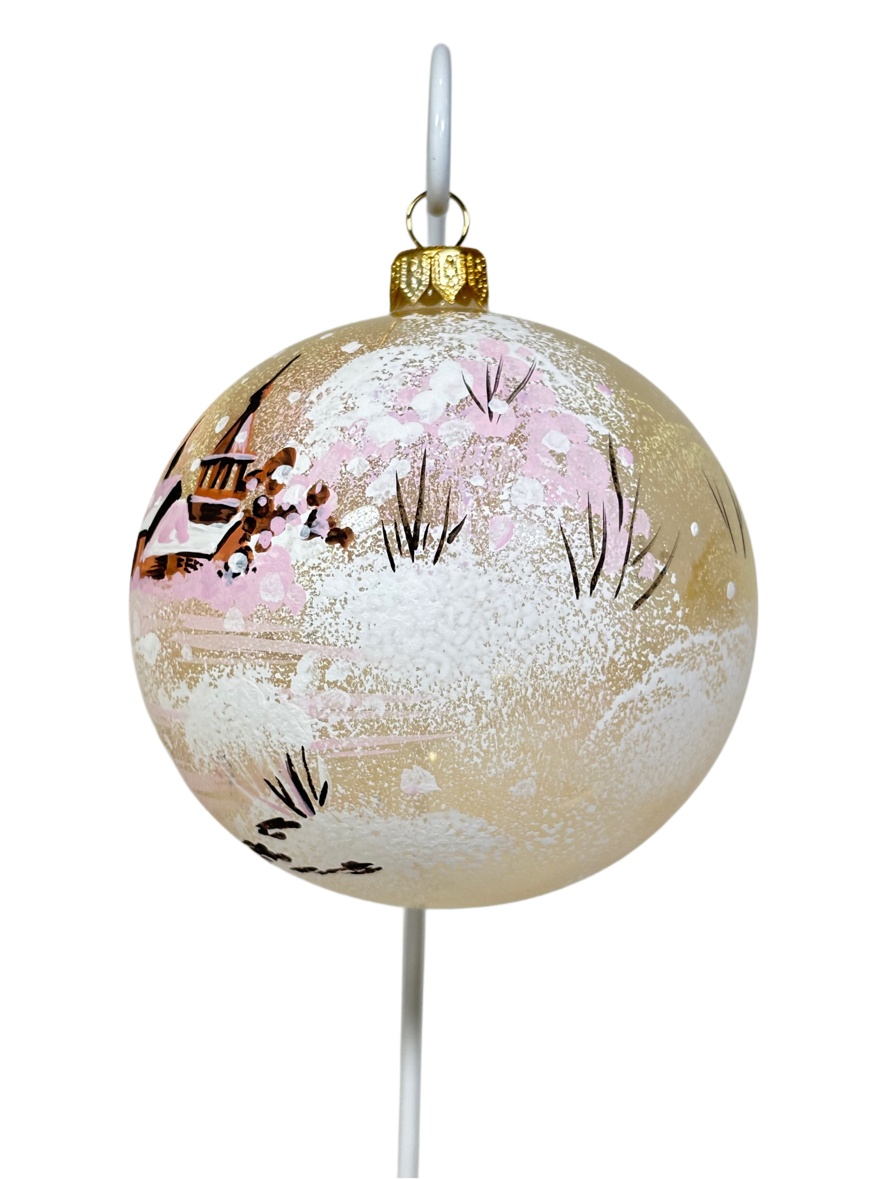 Елочная игрушка Часовня у леса