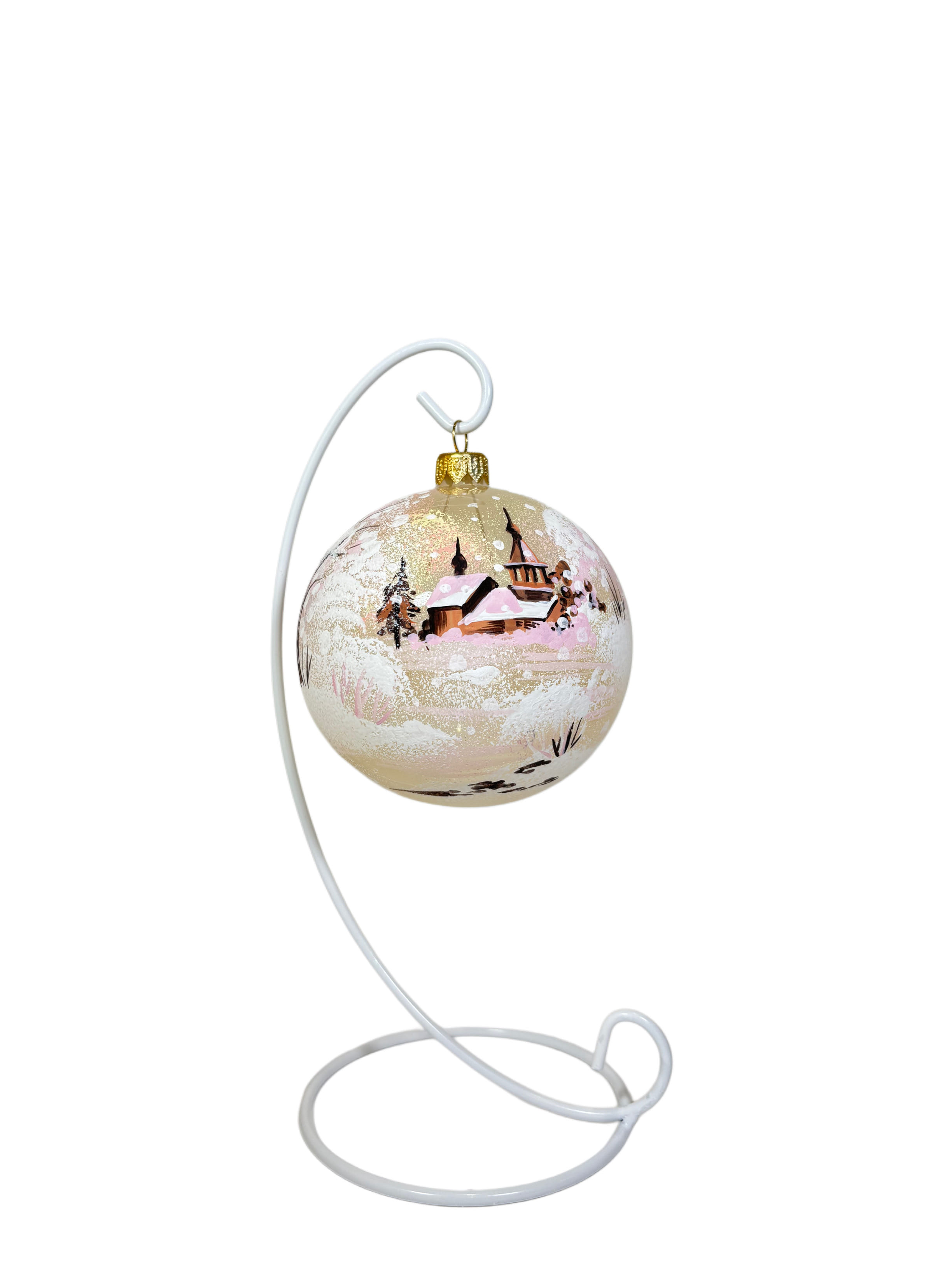 Елочная игрушка Часовня у леса