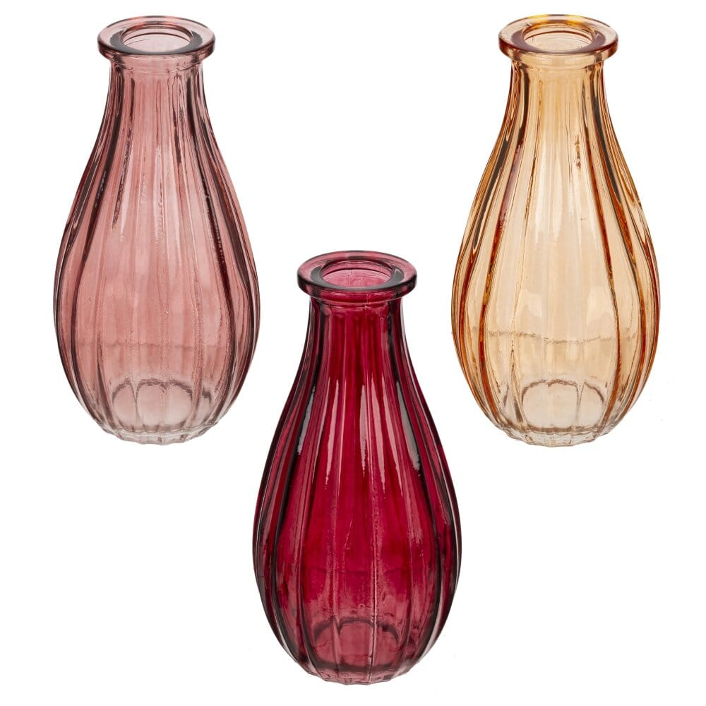 Набор из 3 -х стеклянных ваз