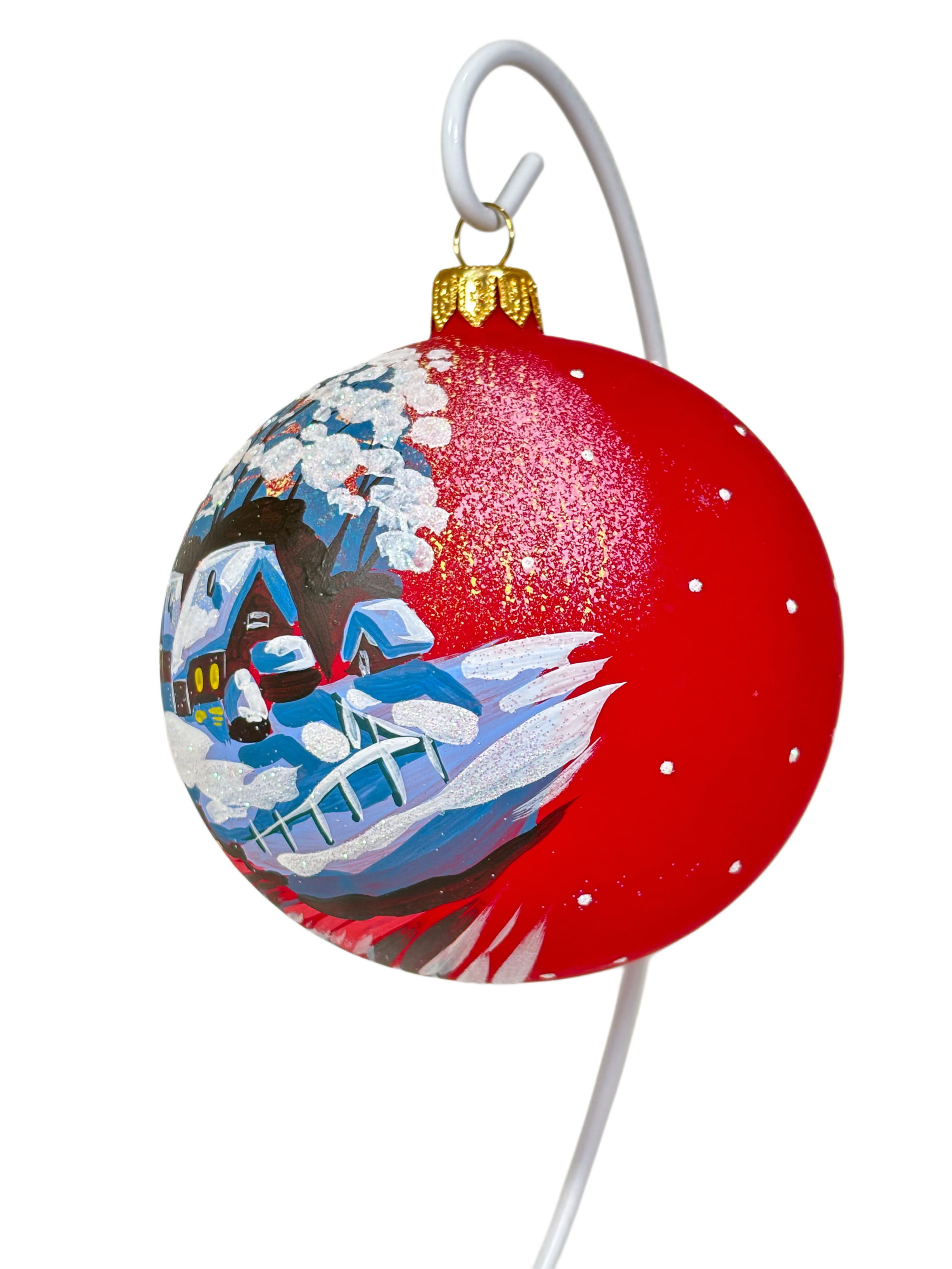 Елочная игрушка Заснеженные крыши