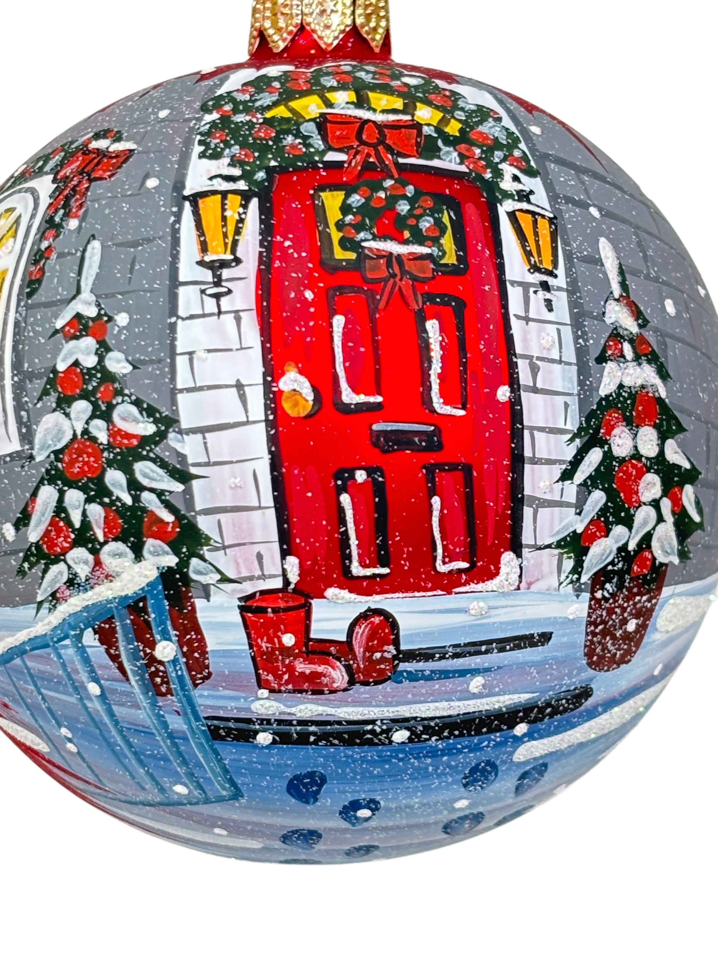 Елочная игрушка Праздничное крыльцо