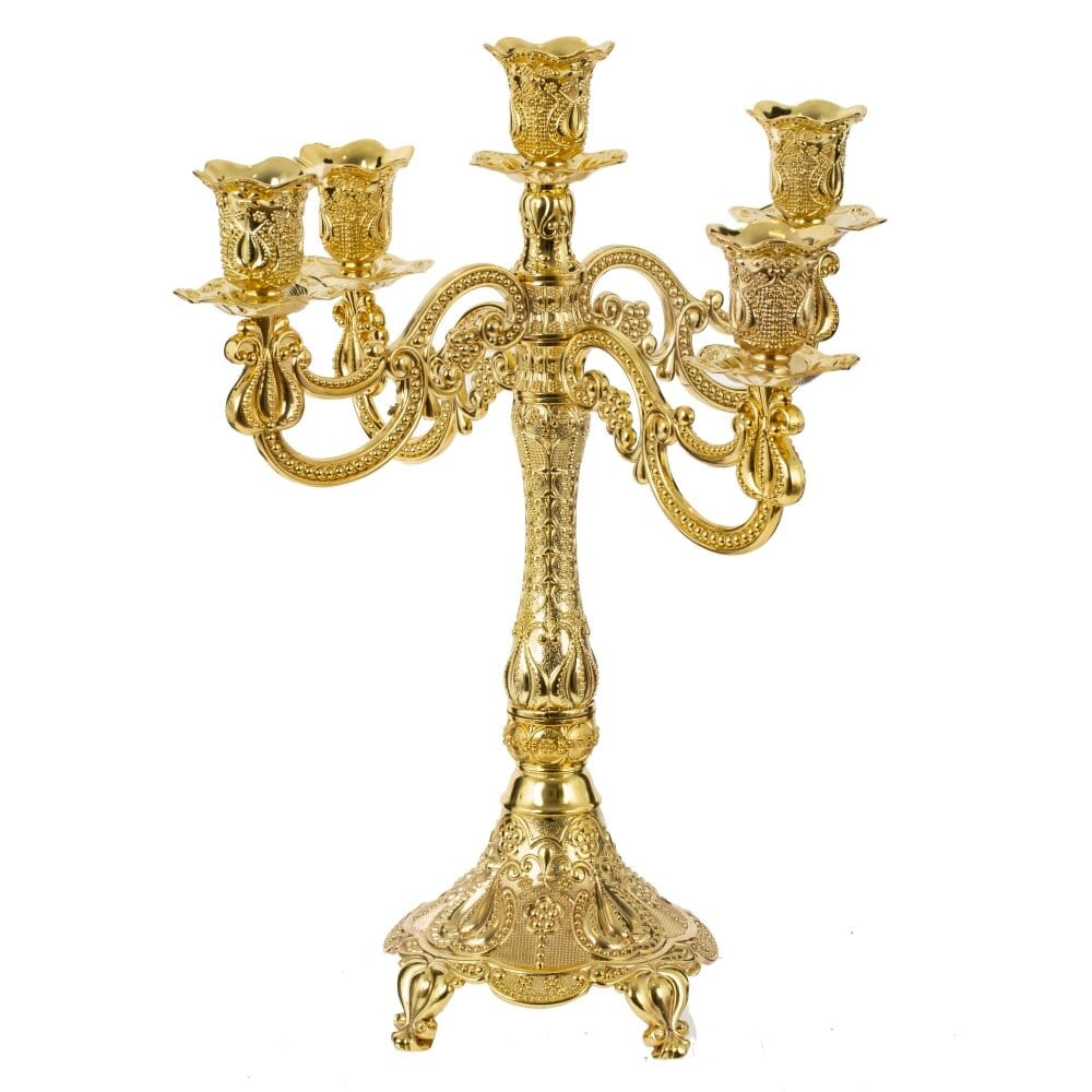 Подсвечник на 5 свечей металлический