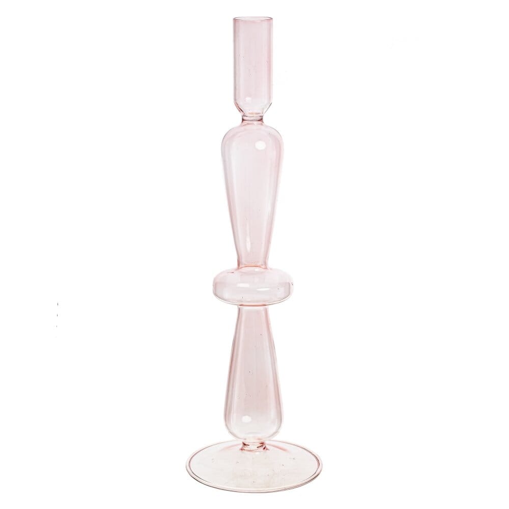 Стеклянный подсвечник 30 см