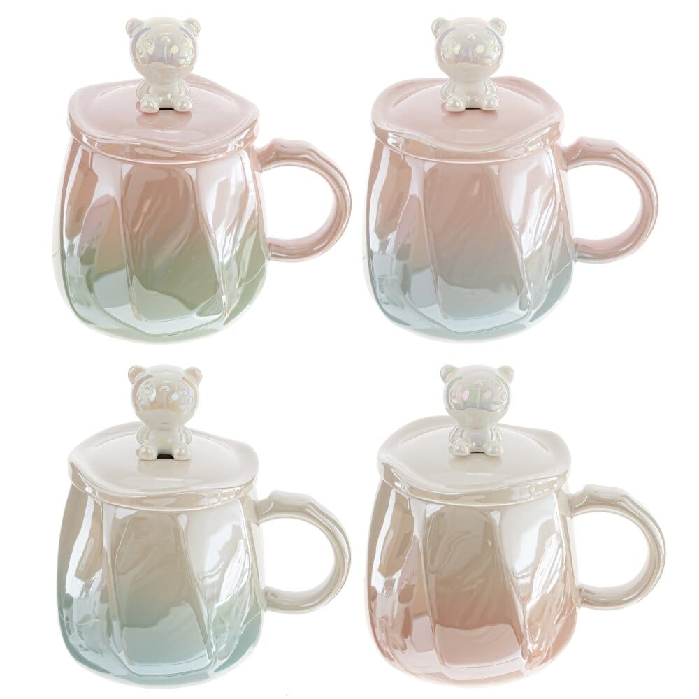 Кружка с ложкой Мишка