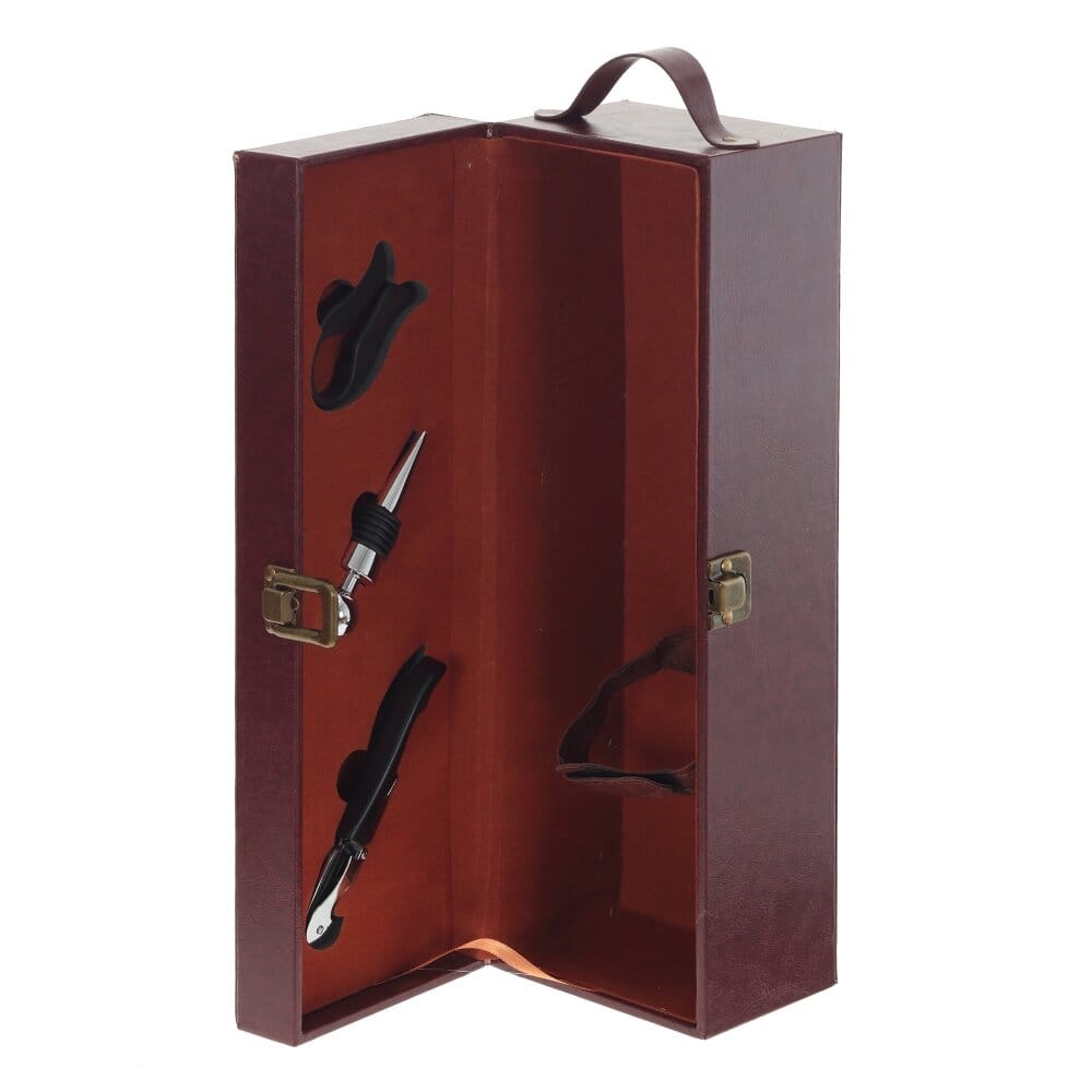 Шкатулка для бутылки с набором сомелье