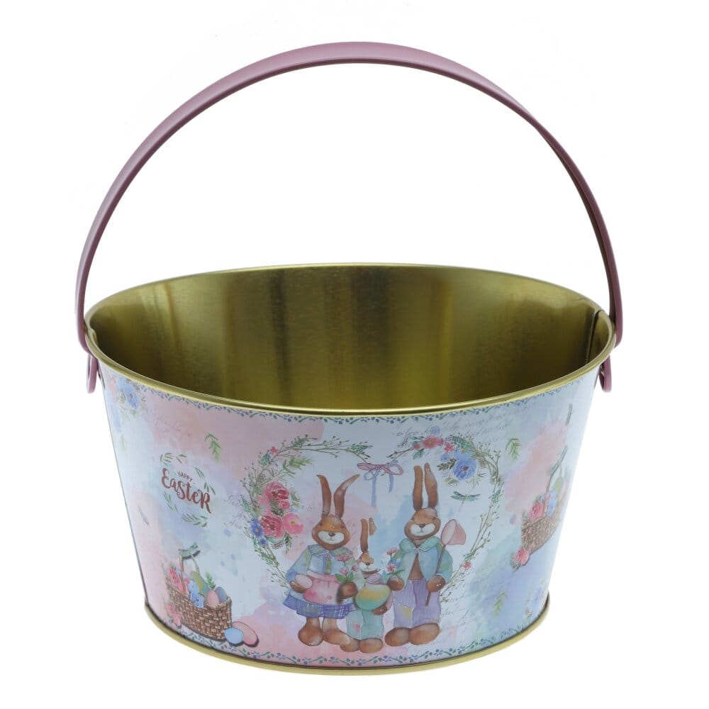 Ведерко пасхальное Семья кроликов