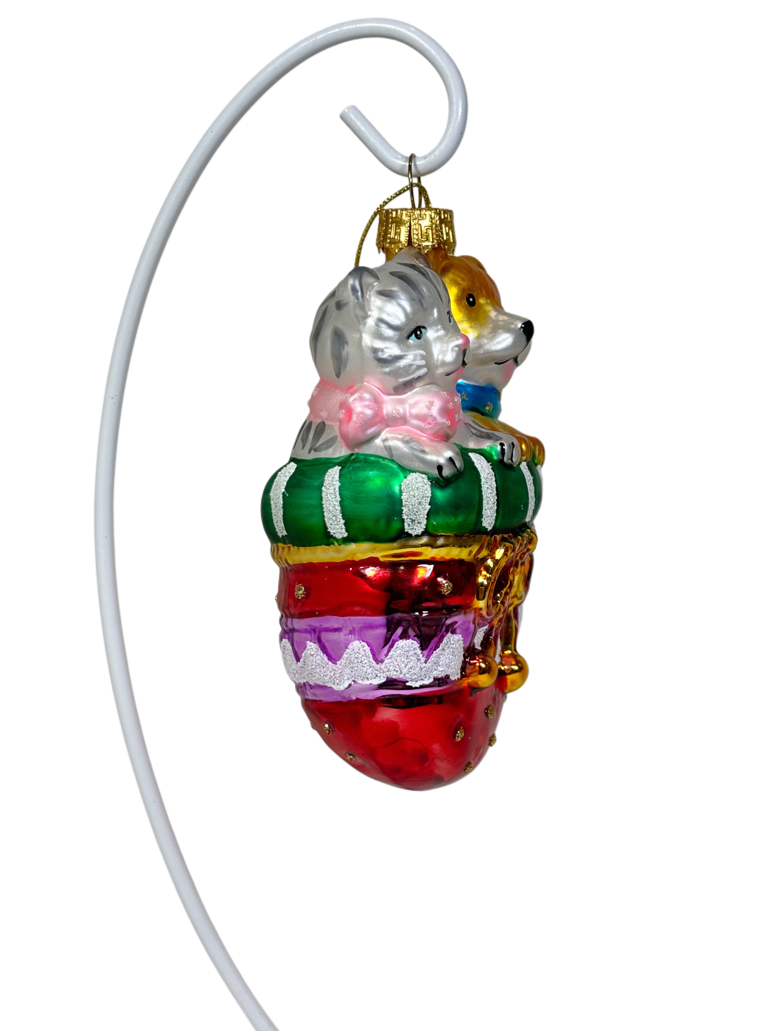 Елочная игрушка Котенок и щенок