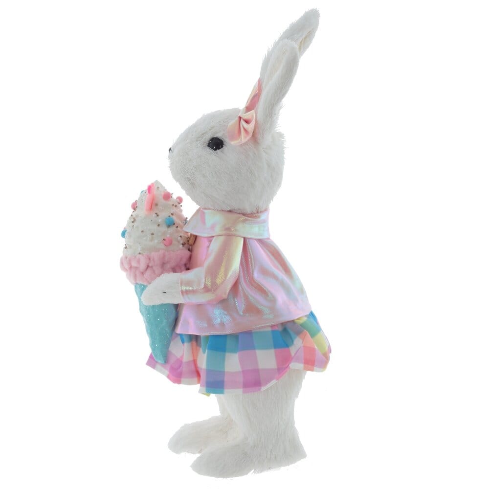 Зайка с мороженным. 37см