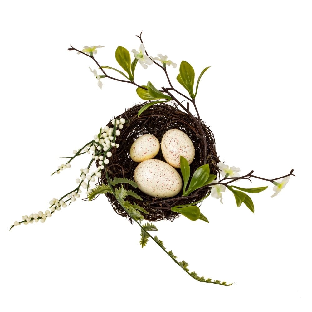 Гнездо с яйцами. Изделие декоративное.