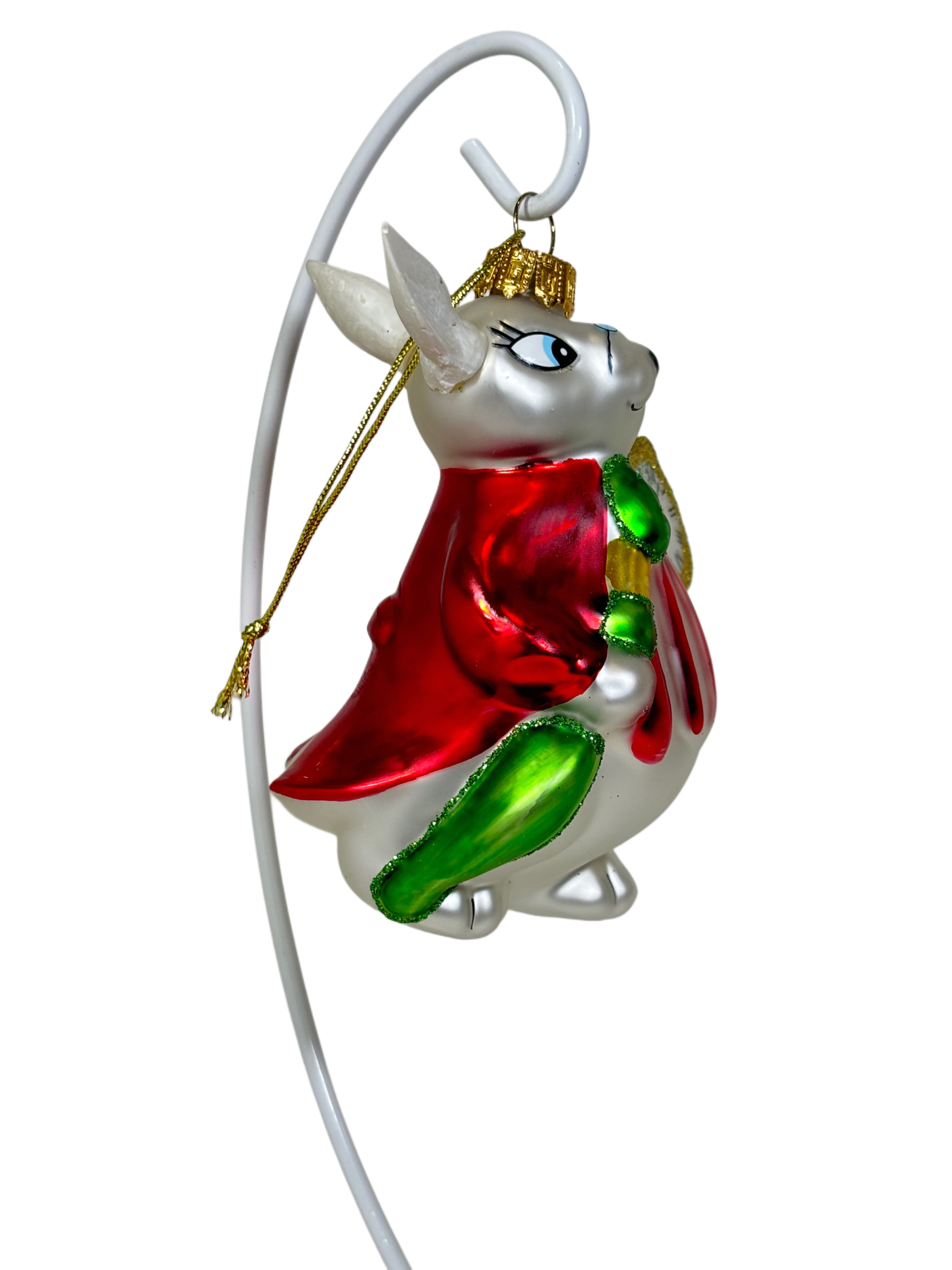 Елочная игрушка Кролик с часами