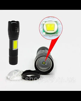 Ручний акумуляторний світлодіодний ліхтар із зумом/USB зарядка