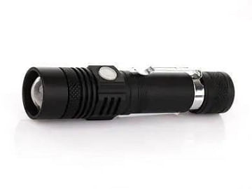 Ліхтар акумуляторний світлодіодний ZOOM діод T6 (зарядка від USB) з кліпсою на одяг