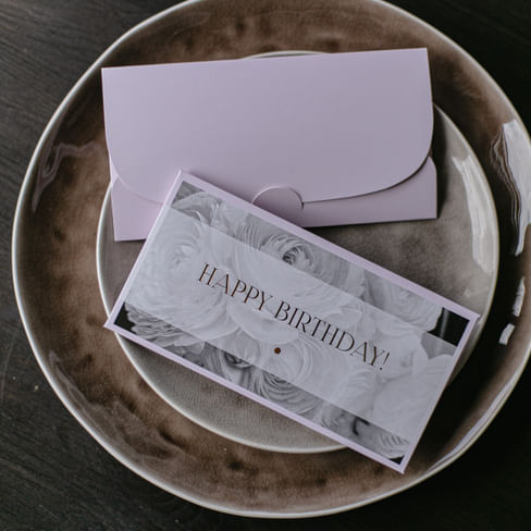 D-476 "Happy birthday!" конверт c золотым тиснением (5 штук в упак)