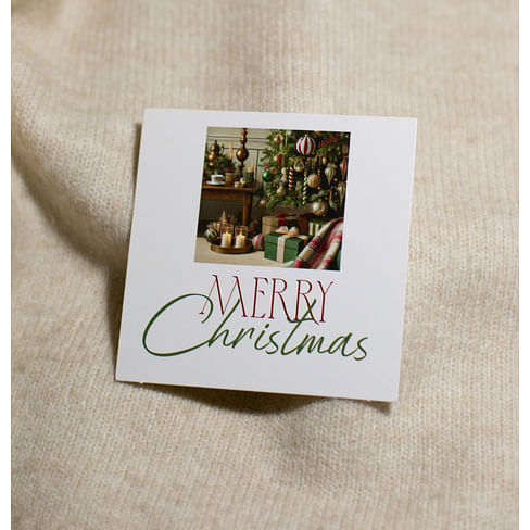 К-595 карточка 7,5х7,5 см "Merry Christmas!" (упаковка 10 шт.)