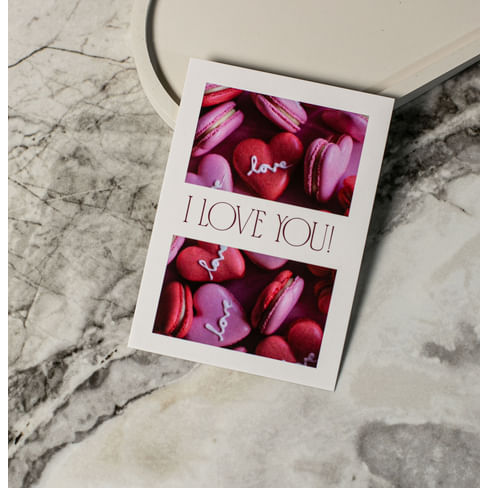 А 672 карточка (7х10 см) I love you (в упаковке 10 шт.)