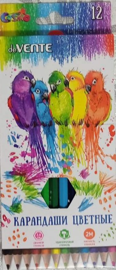 Карандаши цветные Птицы 12 шт