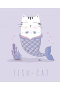 Fish-cat. Тетрадь общая (А5, 48 л., УФ-лак, накидка 4 п. полноцвет) Артикул: 73705 Эксмо