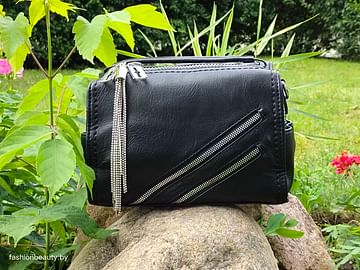 Женская сумка-трансформер из натуральной кожи модель 447 (черный)