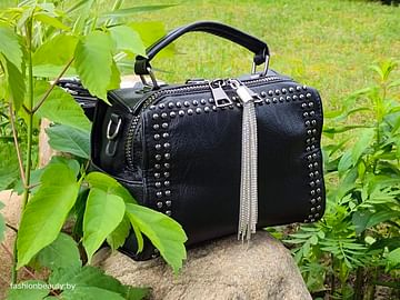 Женская сумка-трансформер из натуральной кожи модель 448 (черный)
