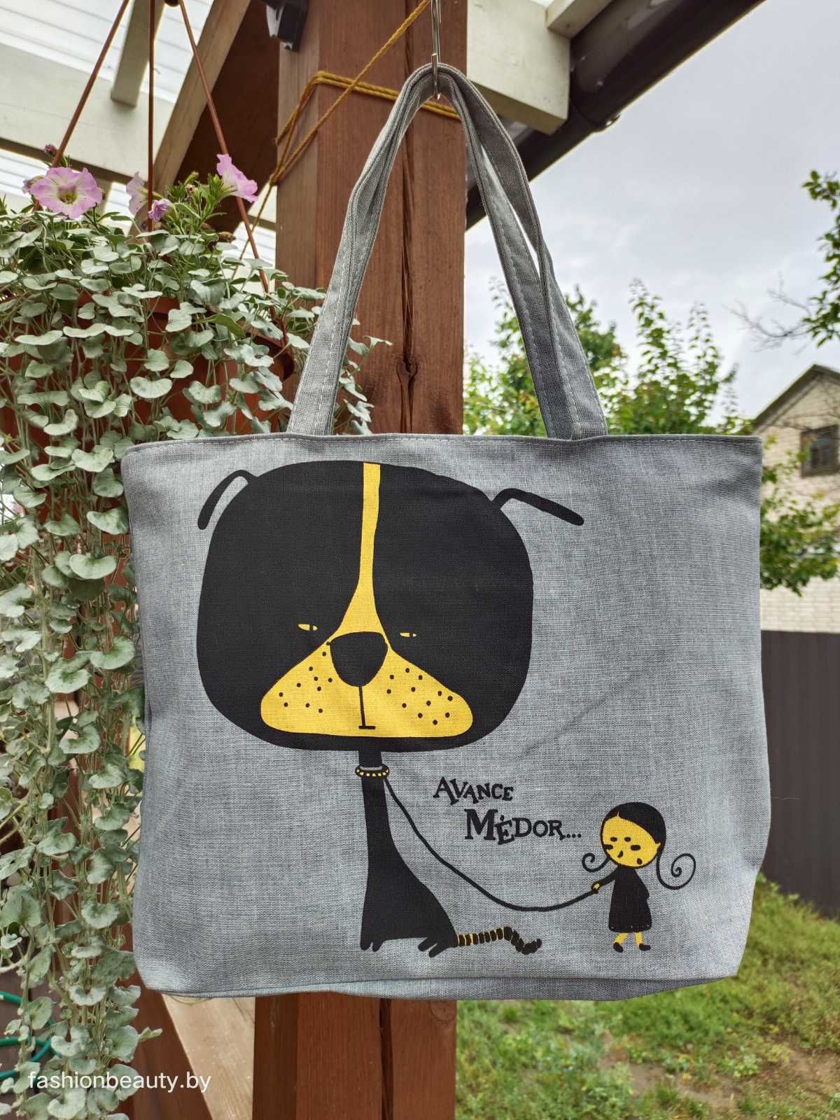 Сумка-шоппер модель 454/7 (серый меланж)