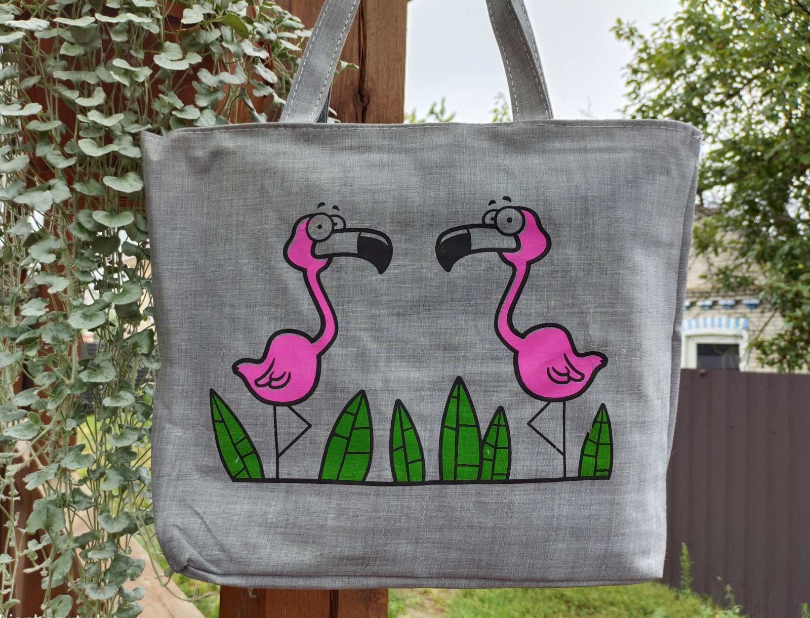 Сумка-шоппер модель 454/8 (серый меланж)