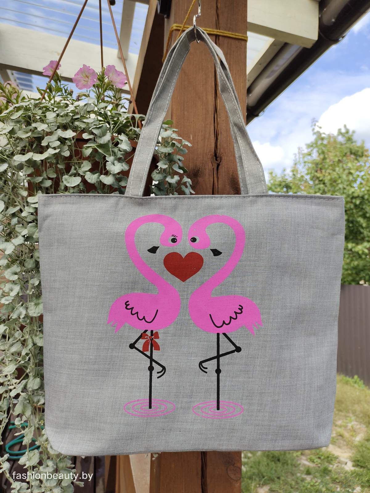 Сумка-шоппер модель 454/12 (серый меланж)