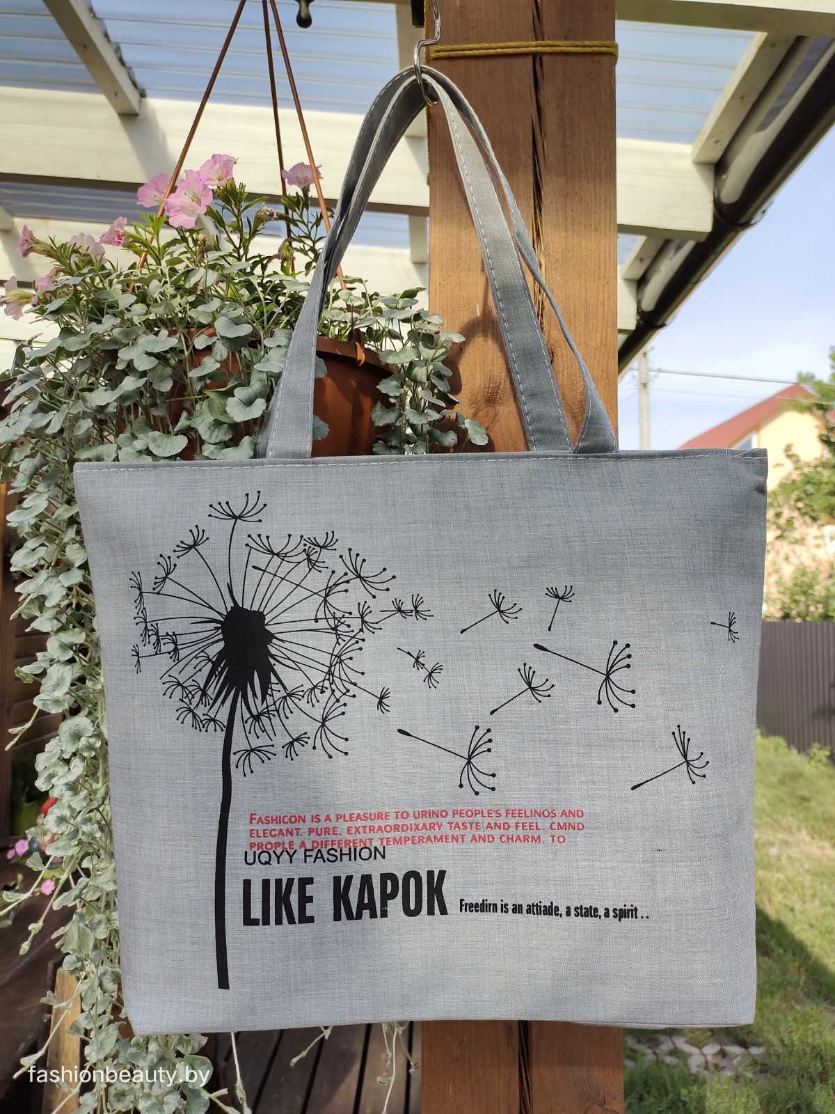 Сумка-шоппер модель 454/24 (серый меланж)